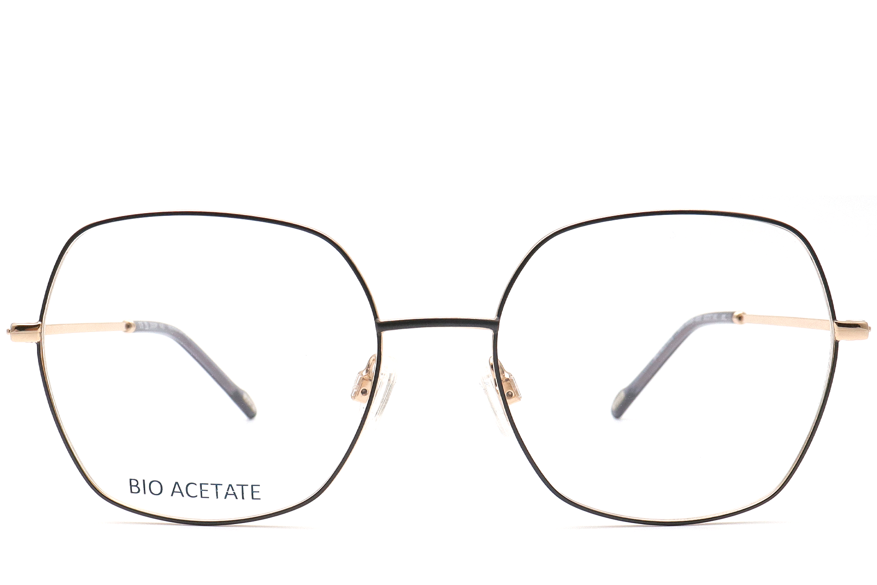 BS0420-0438_Black_Geometric_Metal_Glasses_front