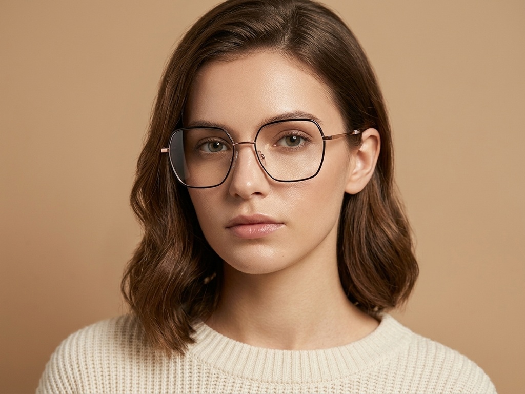 BS0420-0440_Black_Oval_Metal_Glasses-tryon_female