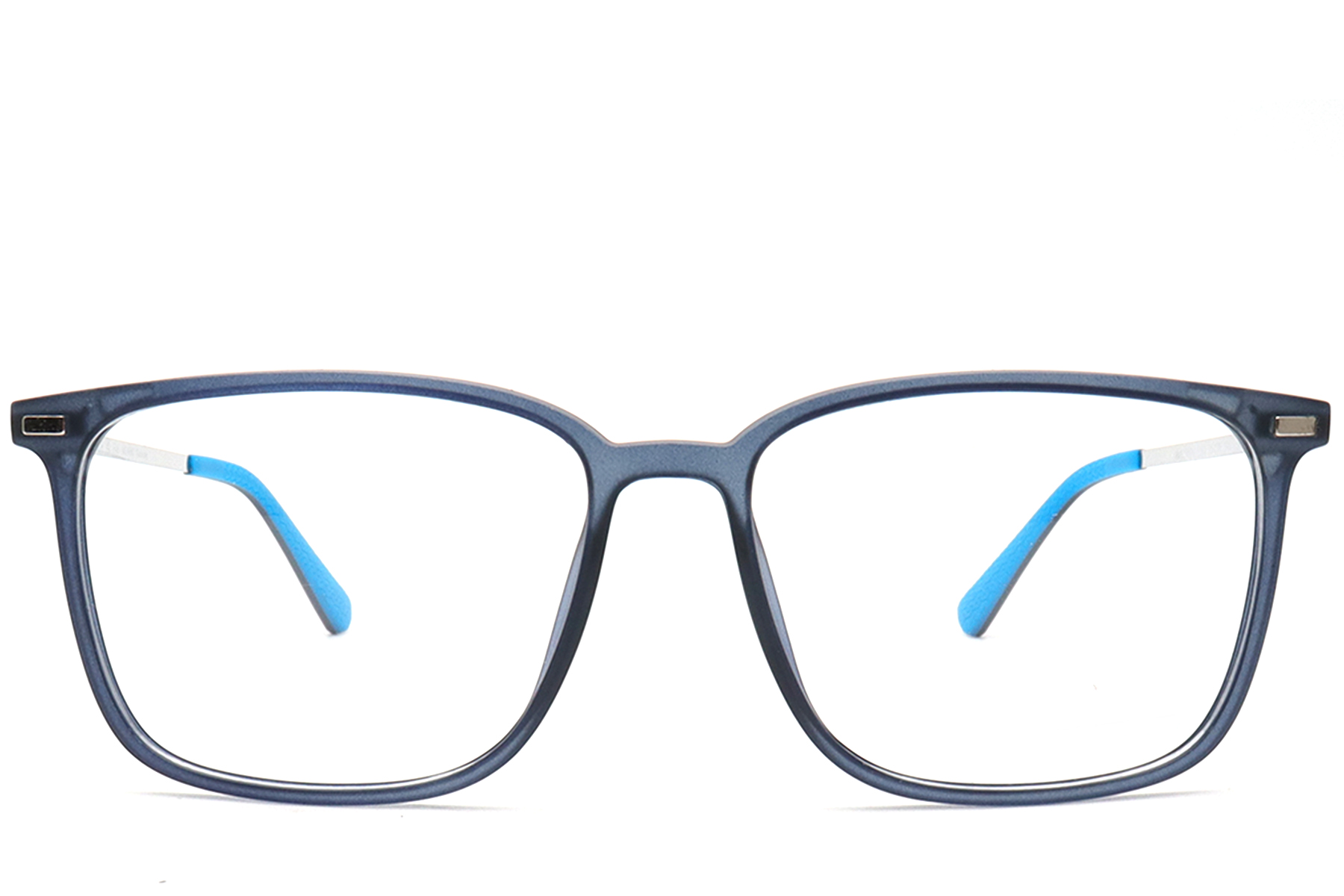 Rectangular Blue Ultem Clip-on Sunglasses #BS0420-0447