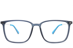 Rectangular Blue Ultem Clip-on Sunglasses #BS0420-0447