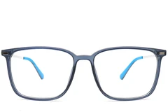 Gafas de sol rectangulares azules Ultem con clip n.° BS0420-0447