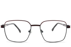 BS0420-0450_Black_Rectangular_Metal_Glasses_front