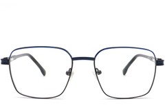 BS0420-0452_Black_Rectangular_Metal_Glasses_front