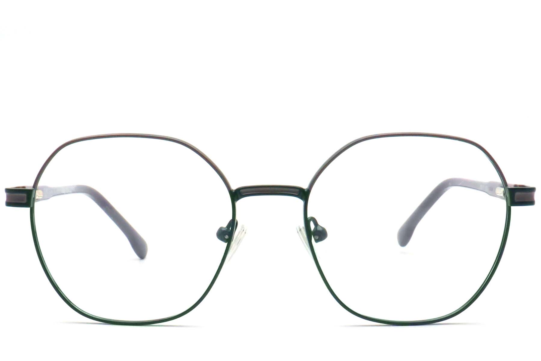 BS0420-0453_Green_Geometric_Metal_Glasses_front