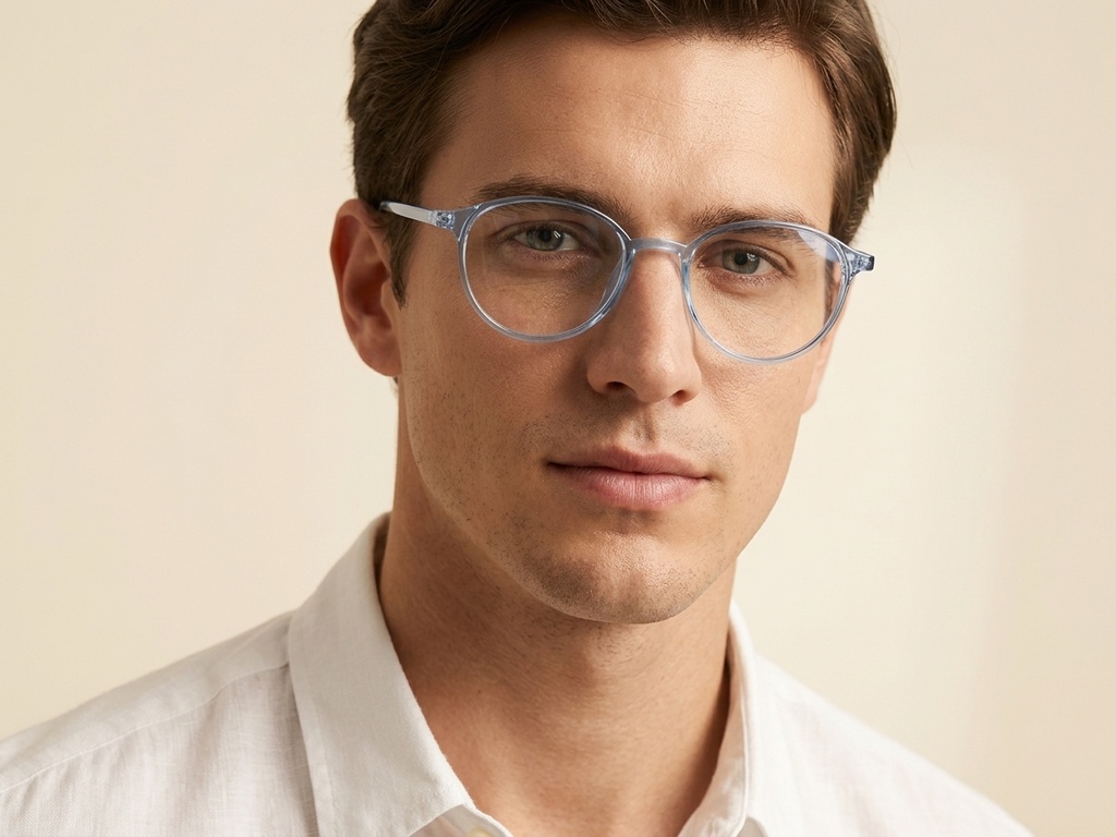 Oval Blue TR90 Glasses #BS0423-0029