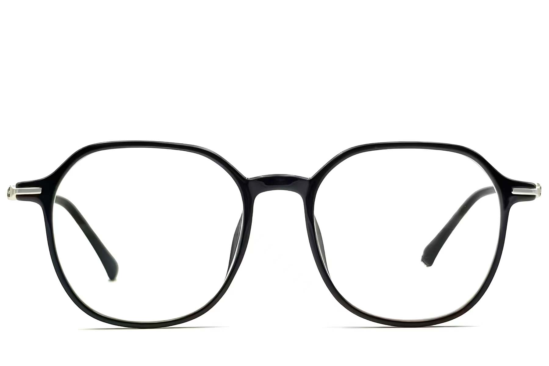 BS0423-0058_Black_Geometric_TR90_Glasses_front