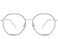 BS0423-0101_Black_Geometric_Metal_Glasses_front