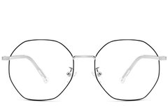 BS0423-0101_Black_Geometric_Metal_Glasses_front