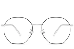 BS0423-0101_Black_Geometric_Metal_Glasses_front