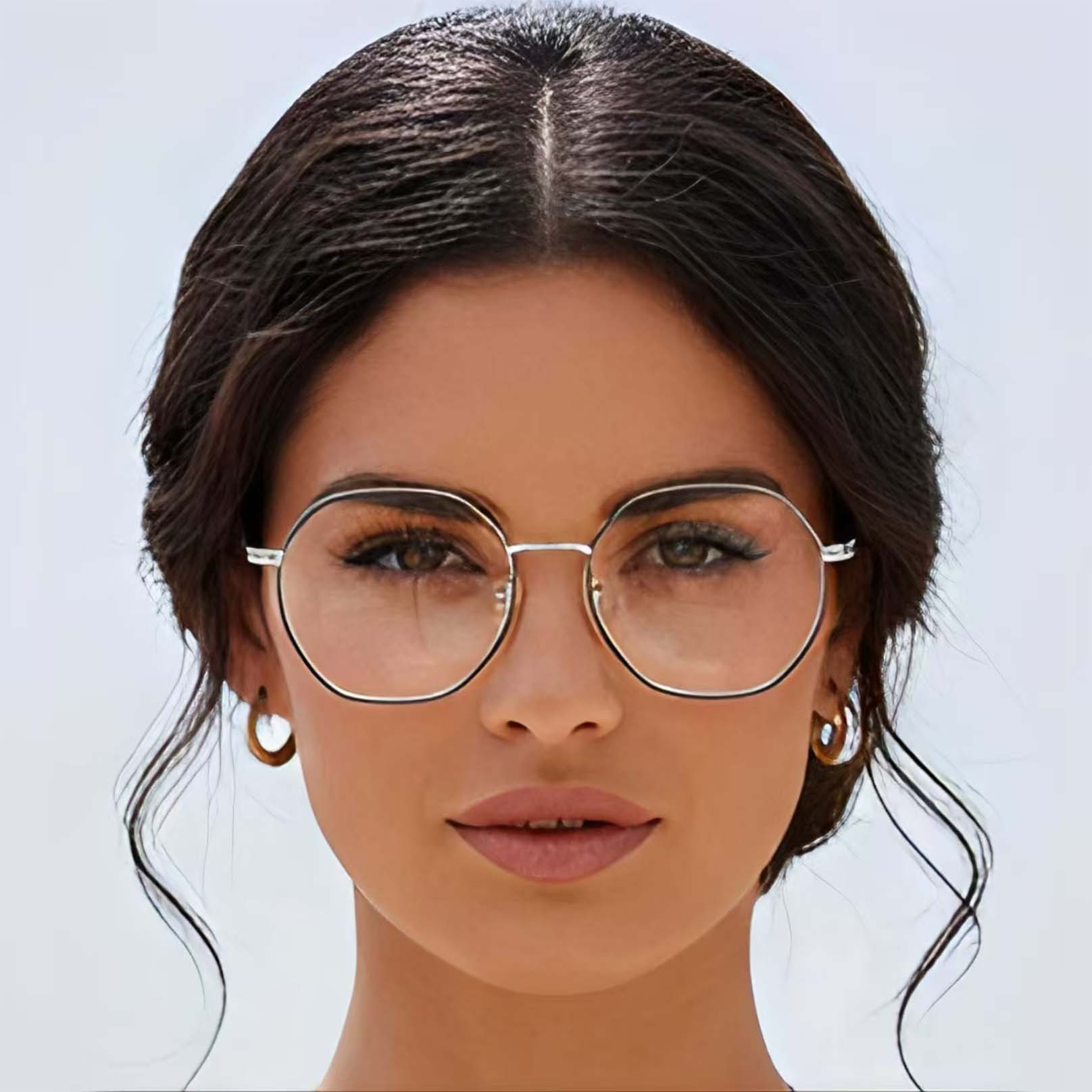 BS0423-0101_Black_Geometric_Metal_Glasses_model