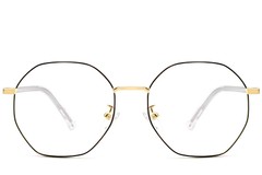 BS0423-0103_Black_Geometric_Metal_Glasses_front