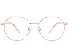 BS0423-0104_Pink_Geometric_Metal_Glasses_front