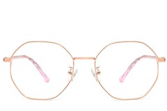 BS0423-0104_Pink_Geometric_Metal_Glasses_front