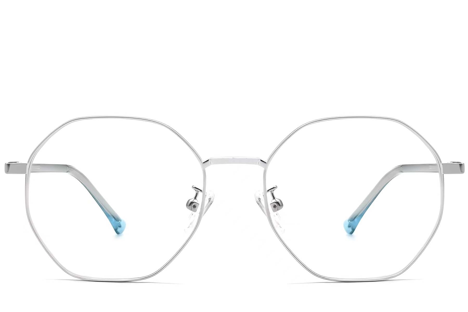 BS0423-0105_Silver_Geometric_Metal_Glasses_front