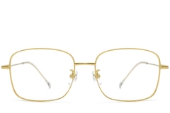 BS0423-0106_Golden_Rectangular_Titanium_Glasses_front