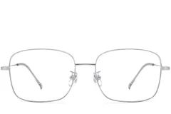 BS0423-0107_Silver_Rectangular_Titanium_Glasses_front
