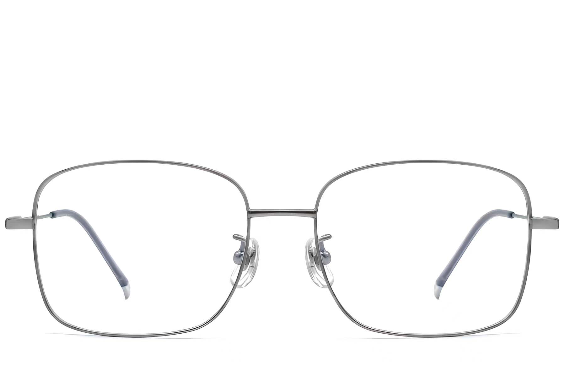 BS0423-0108_Grey_Rectangular_Titanium_Glasses_front