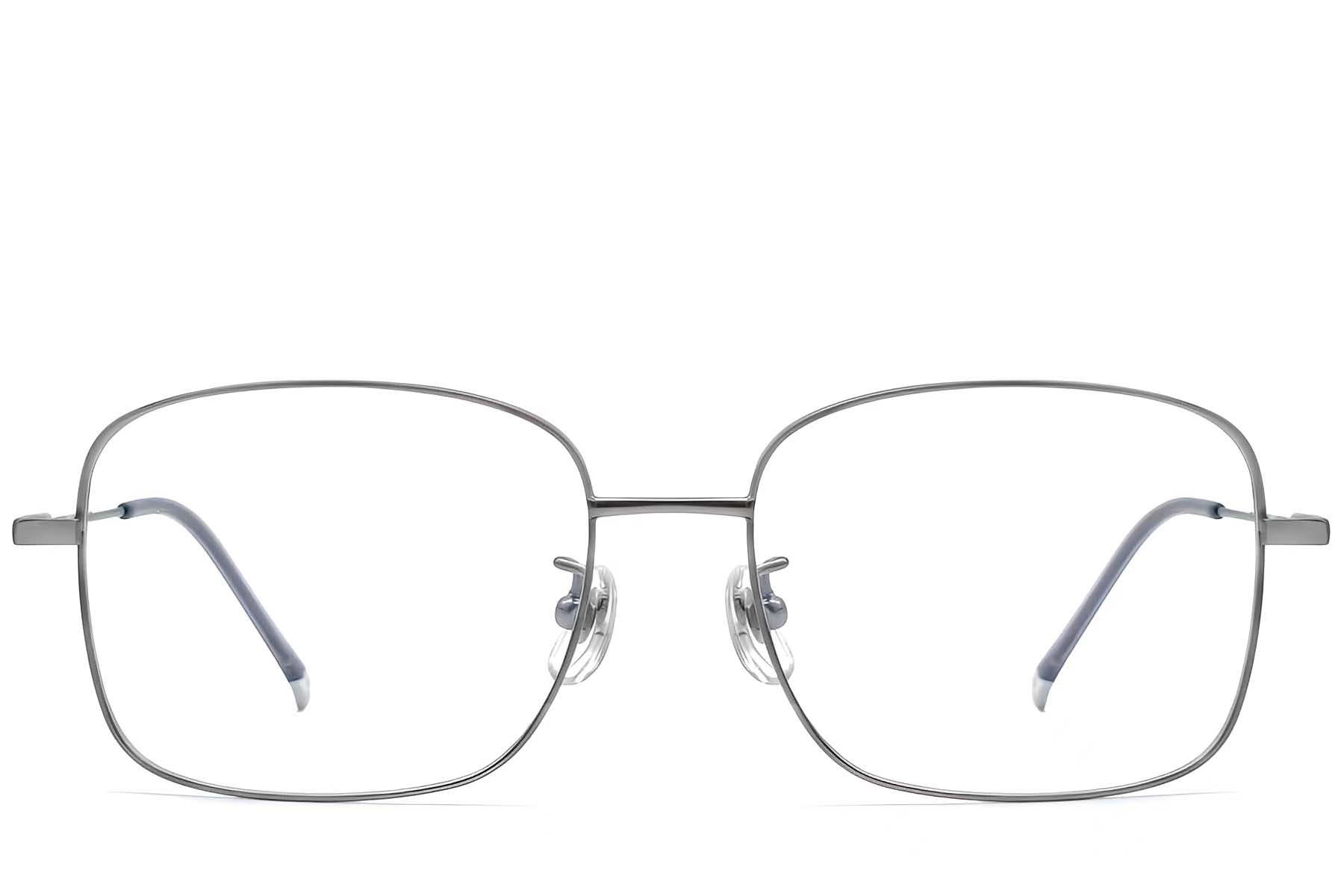 BS0423-0108_Grey_Rectangular_Titanium_Glasses_front