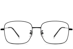 BS0423-0110_Black_Rectangular_Titanium_Glasses_front