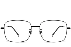 BS0423-0110_Black_Rectangular_Titanium_Glasses_front