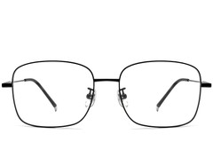 BS0423-0110_Black_Rectangular_Titanium_Glasses_front