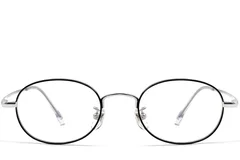 BS0423-0122_Black_Oval_Titanium_Glasses_front
