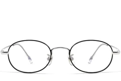 BS0423-0122_Black_Oval_Titanium_Glasses_front