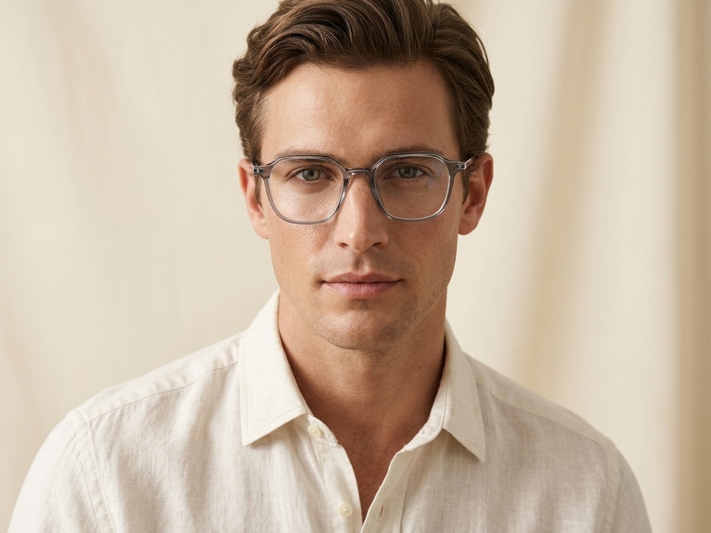 Geometric Grey TR90 Glasses #BS0423-0131