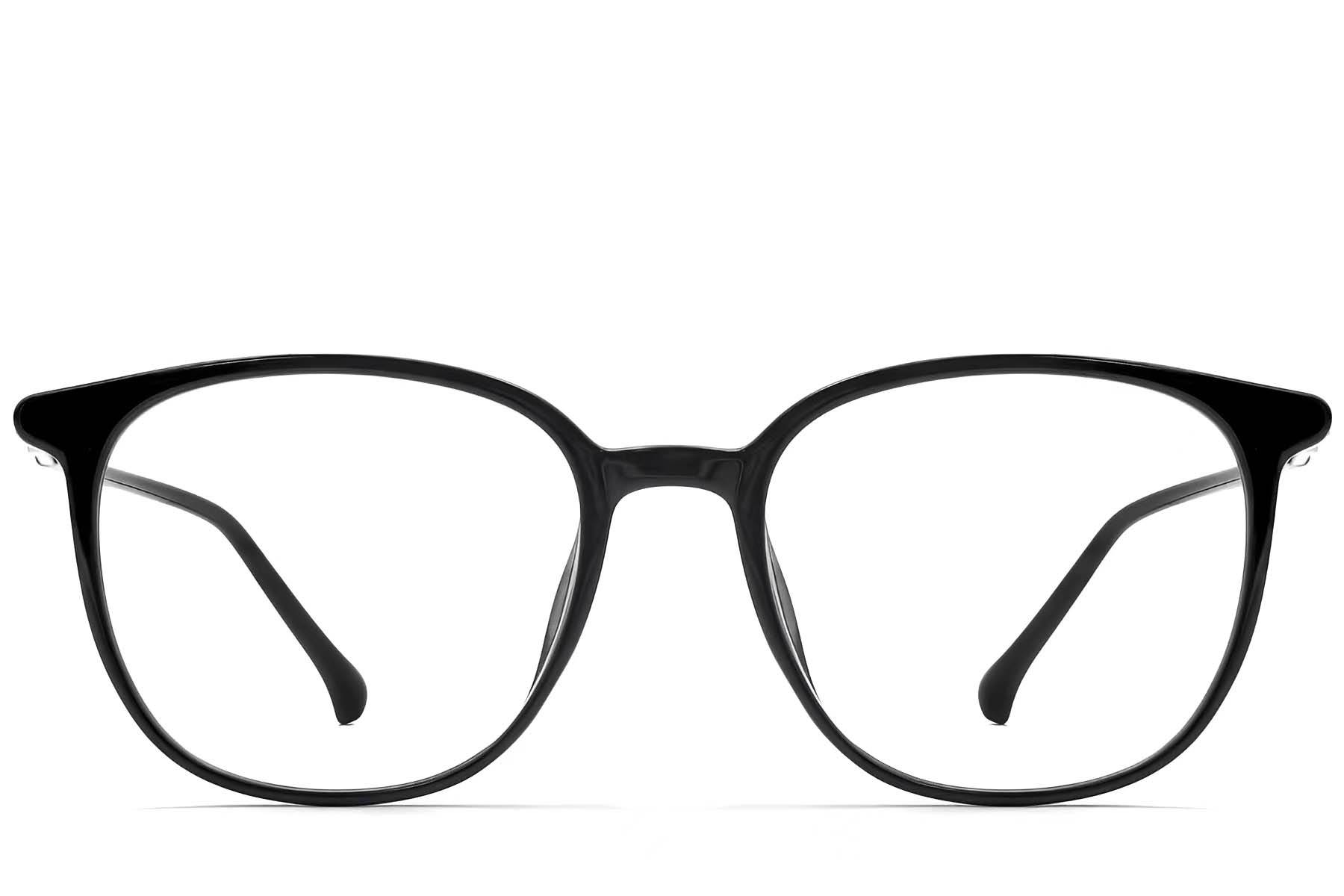 BS0423-0141_Black_Oval_TR90_Glasses_front