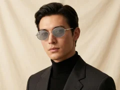 BS0423-0145_Silver_Oval_Metal_Sunglasses-tryon_male