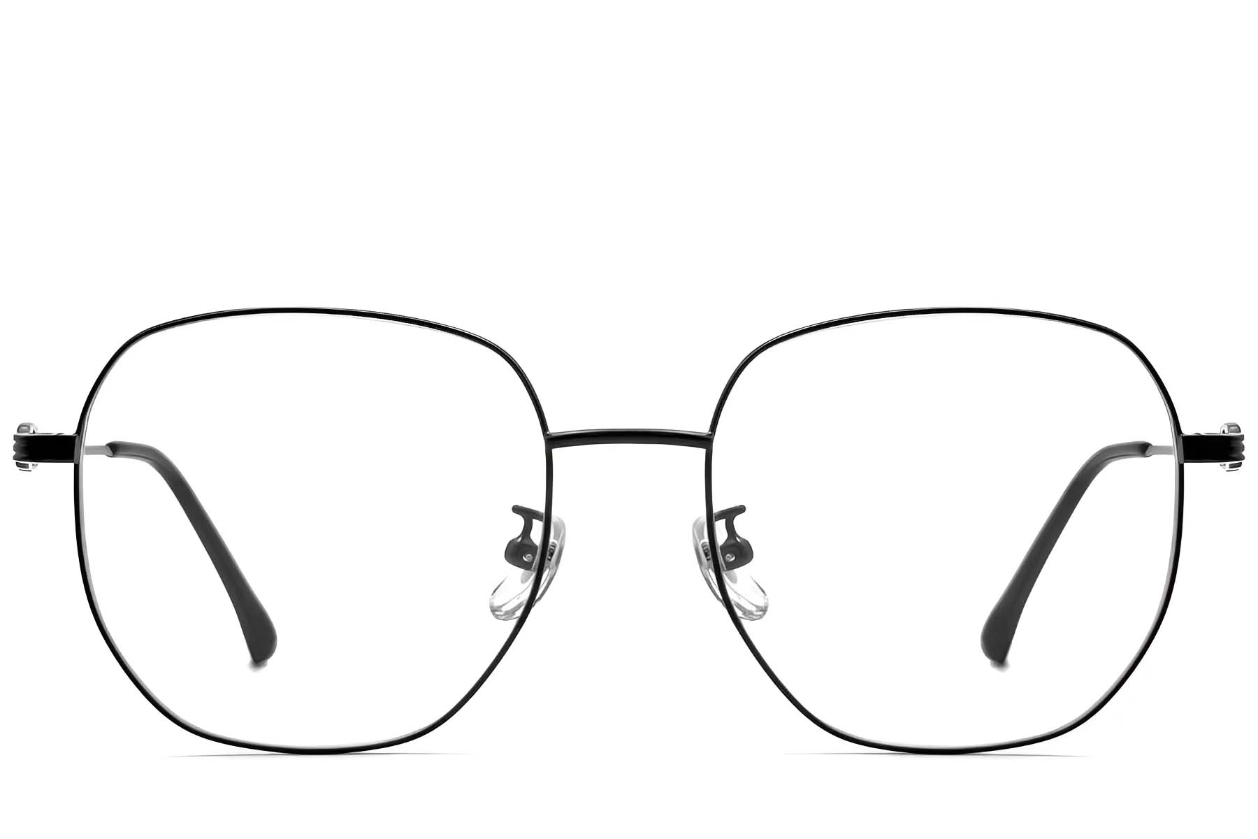 BS0423-0148_Black_Geometric_Metal_Glasses_front