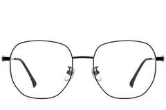 BS0423-0148_Black_Geometric_Metal_Glasses_front