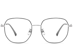 BS0423-0149_Black_Geometric_Metal_Glasses_front