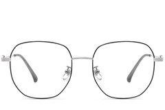 BS0423-0149_Black_Geometric_Metal_Glasses_front