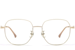 BS0423-0151_Golden_Geometric_Metal_Glasses_front