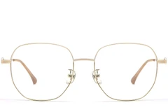 BS0423-0151_Golden_Geometric_Metal_Glasses_front