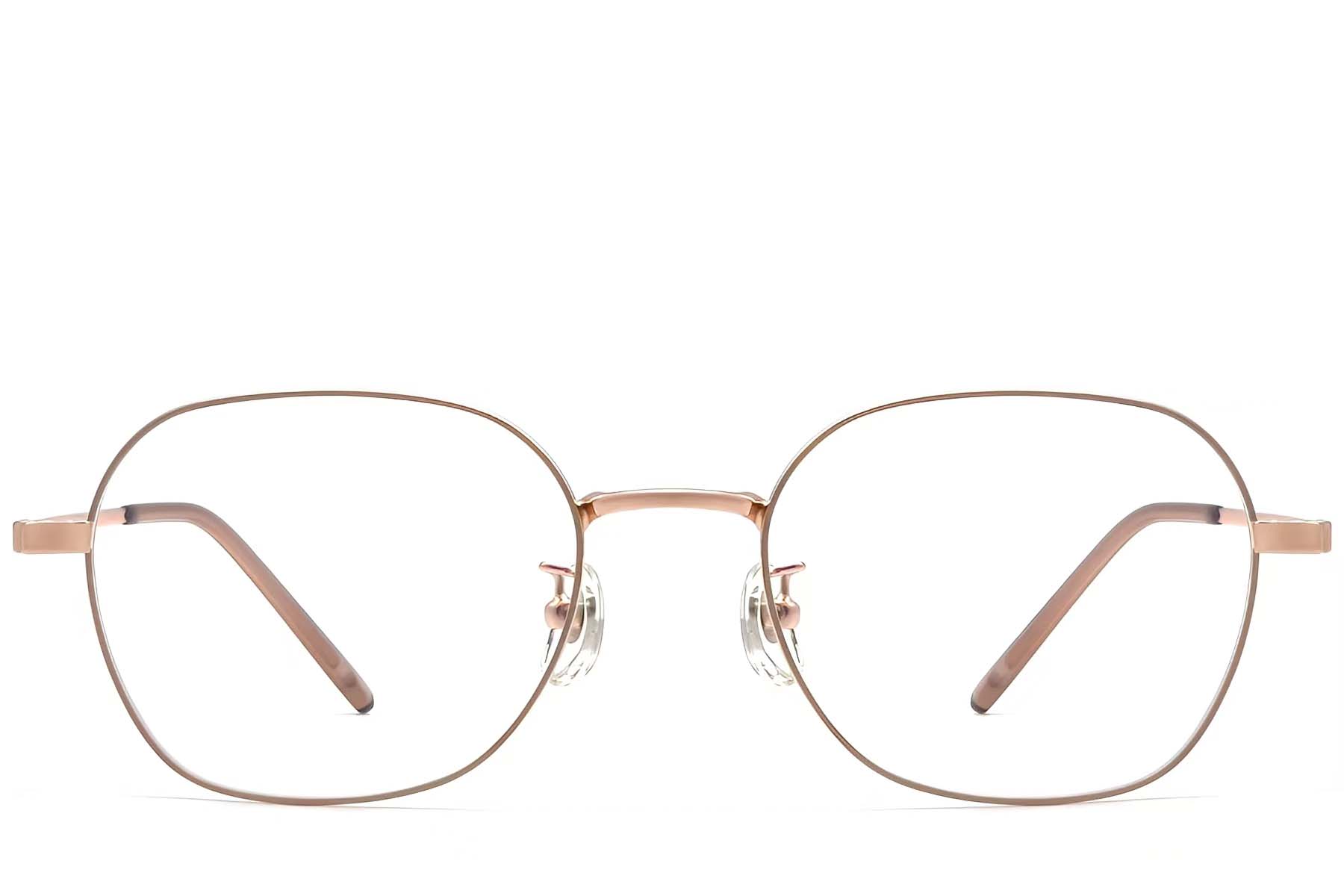 BS0423-0159_Brown_Geometric_Metal_Glasses_front
