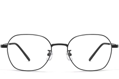 BS0423-0160_Black_Geometric_Metal_Glasses_front