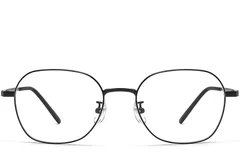 BS0423-0160_Black_Geometric_Metal_Glasses_front