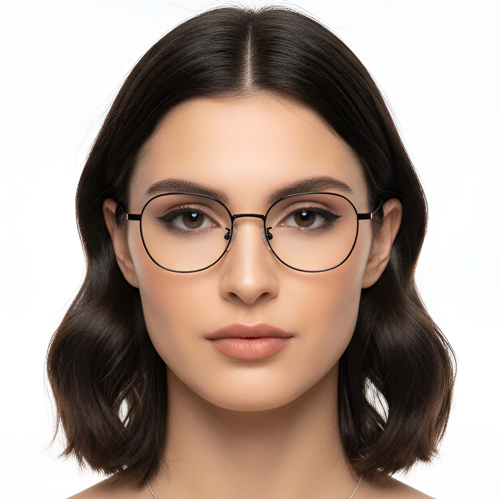 BS0423-0160_Black_Geometric_Metal_Glasses_model