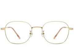 BS0423-0163_Golden_Geometric_Metal_Glasses_front