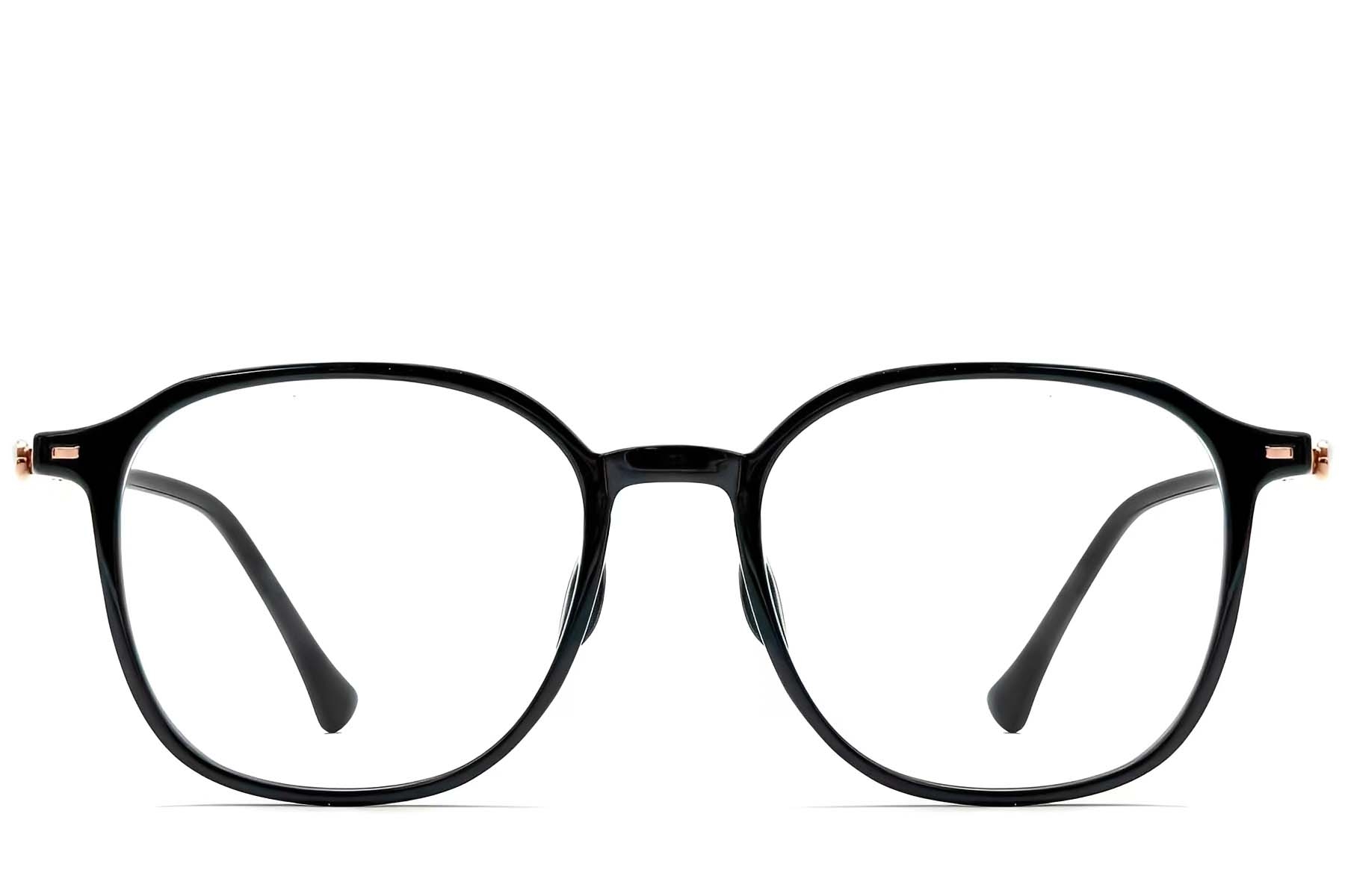 BS0423-0165_Black_Geometric_TR90_Glasses_front