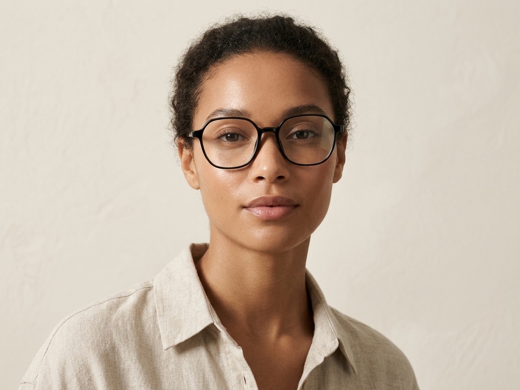 Geometric Black TR90 Glasses #BS0423-0183