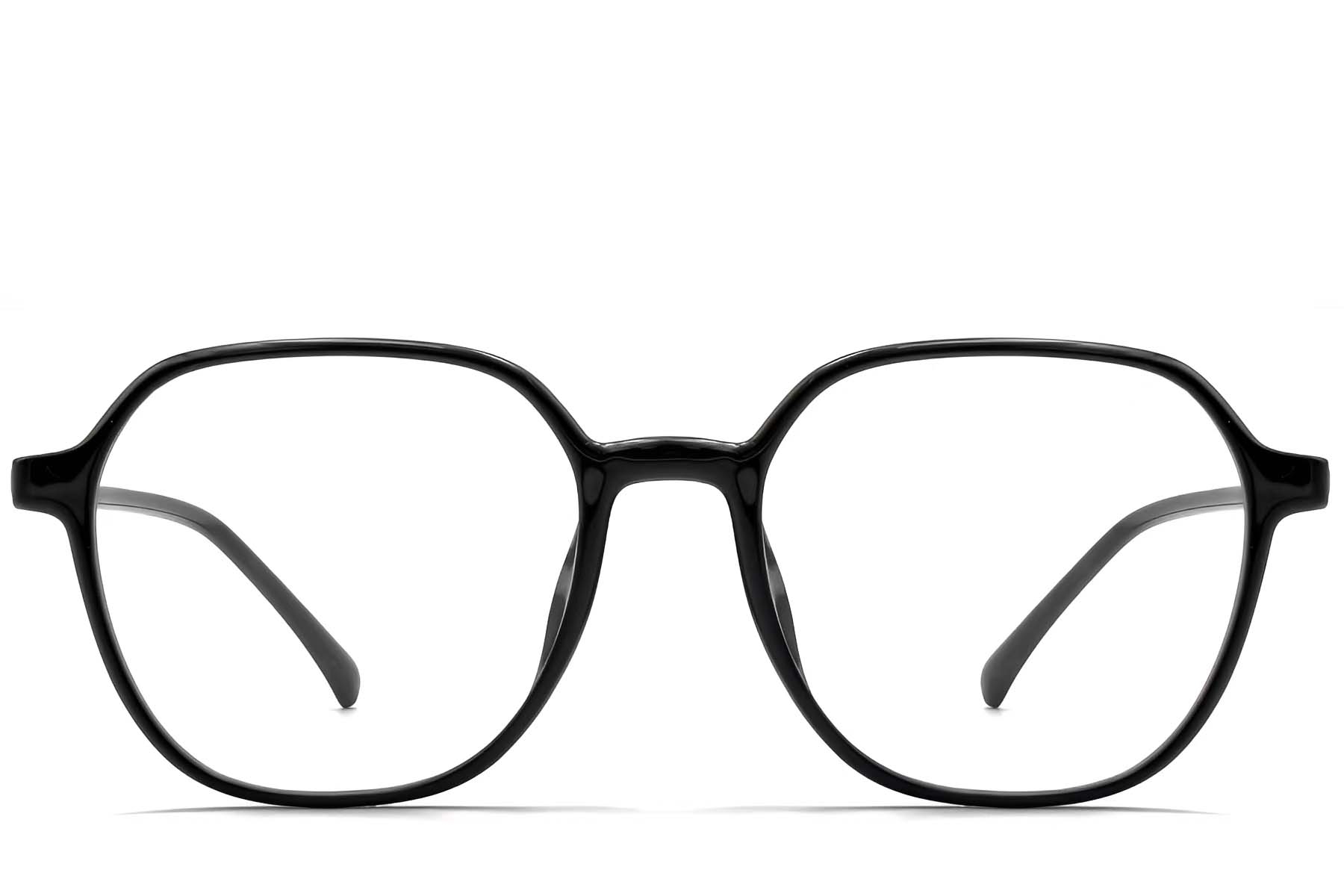 BS0423-0183_Black_Geometric_TR90_Glasses_front