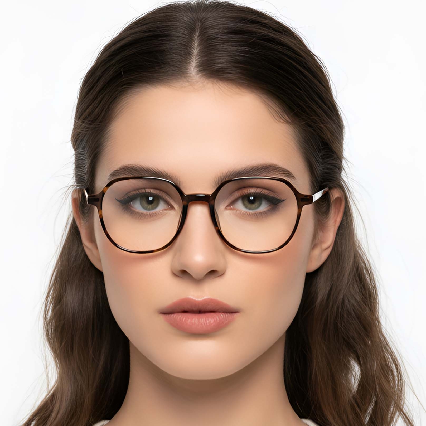 BS0423-0185_Tortoiseshell_Geometric_TR90_Glasses_model
