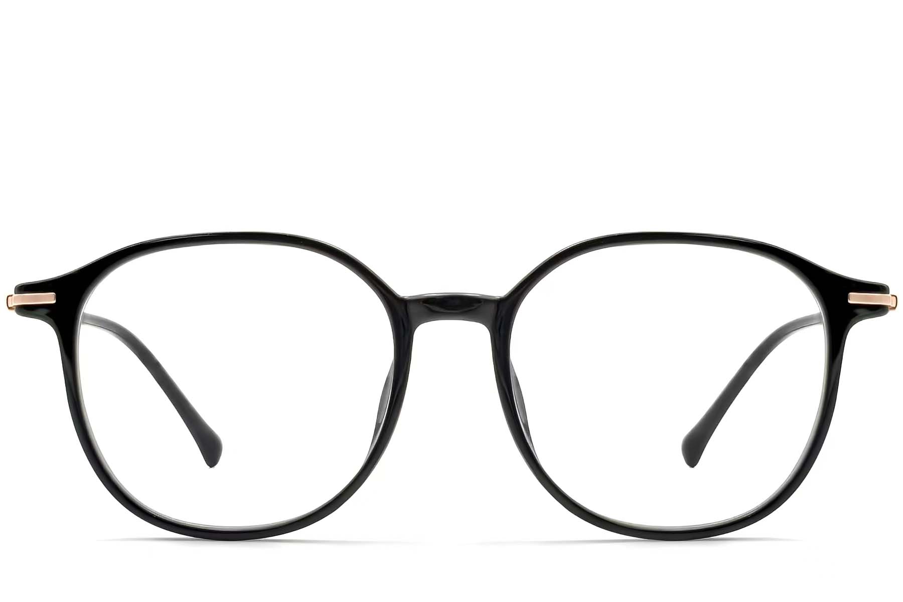 BS0423-0187_Black_Oval_TR90_Glasses_front