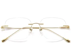 BS0423-0210_Golden_Invisible_Titanium_Glasses_front