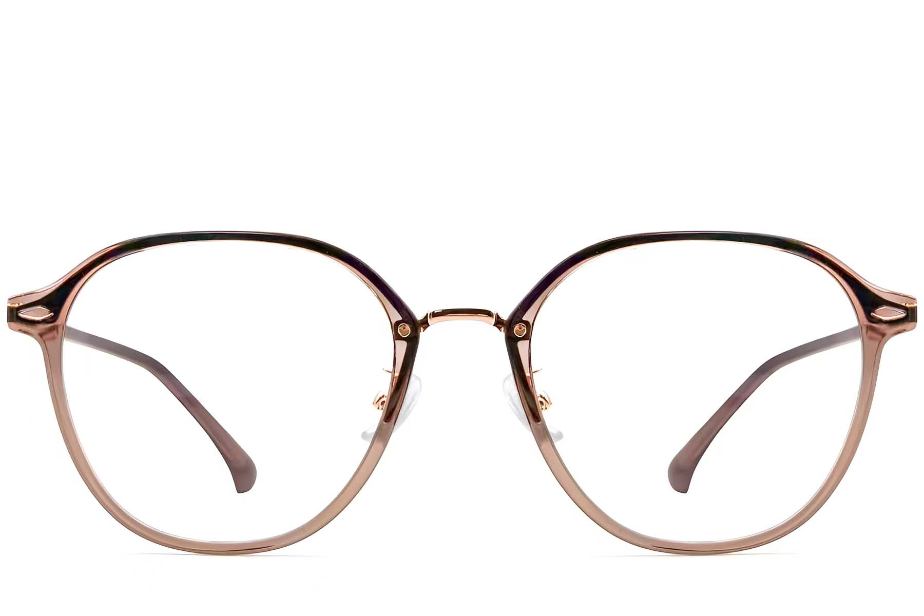 BS0423-0232_Brown_Geometric_TR90_Glasses_front