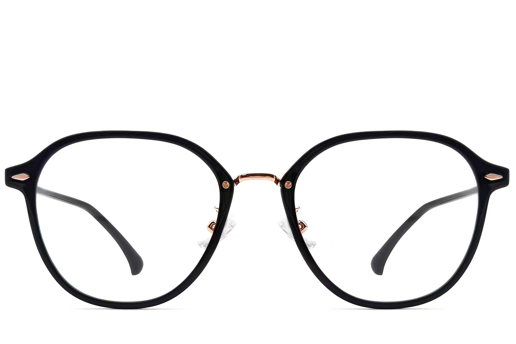 BS0423-0234_Black_Geometric_TR90_Glasses_front