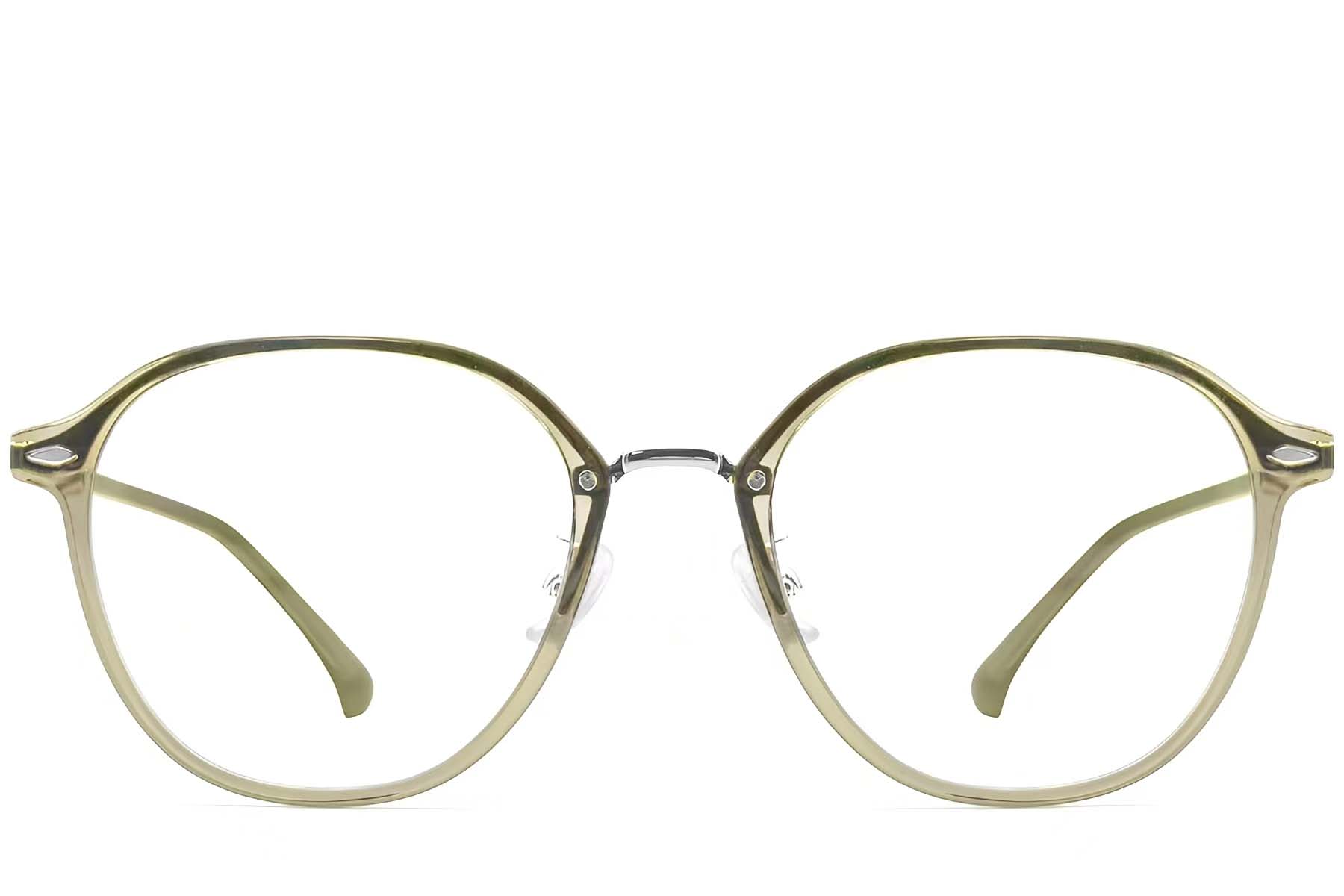 BS0423-0236_Green_Geometric_TR90_Glasses_front